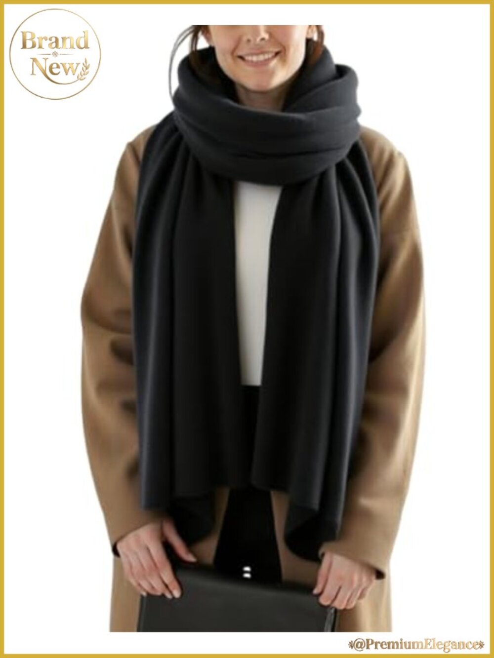 Womens Chunky Knit Winter Scarf Oversized Shawl Wrap Acrylic Blanket Scarf
